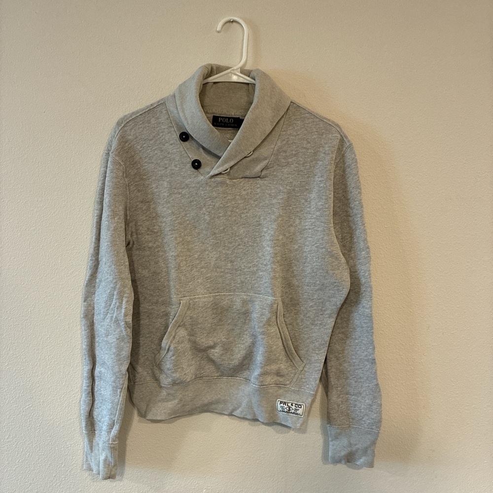 Polo by Ralph Lauren Light Gray Shawl Collar Sweater